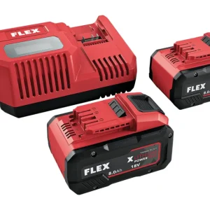 Angebot Flex Power 88 R Set Akku-Starter-Set 12/18 V (2 x Akku 8 Ah/18 V + Ladegerät)