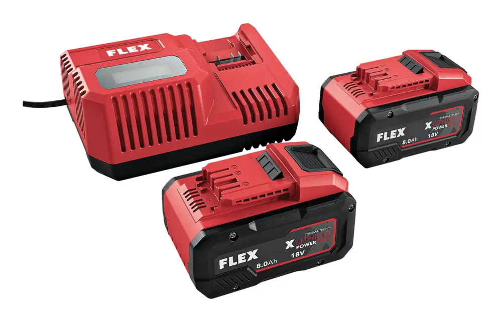 Angebot Flex Power 88 R Set Akku-Starter-Set 12/18 V (2 x Akku 8 Ah/18 V + Ladegerät)
