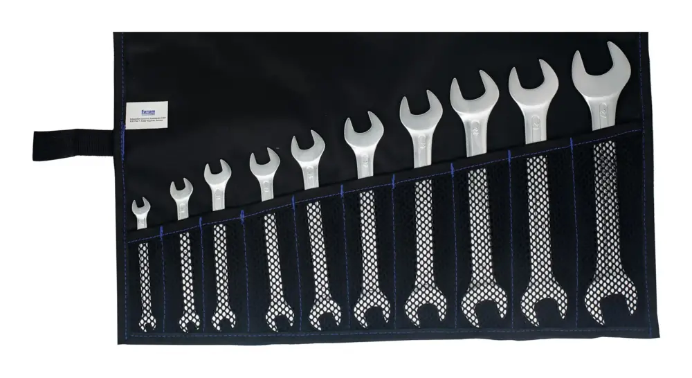 Forum Doppelmaulschlüssel-Satz DIN3110 6-27 mm 10-teilig in Rolltasche Markenprodukt