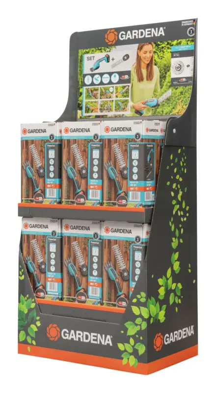 Gardena Akku-Gras- und Strauchschere PowerCut 20/18V P4A Ready-To-Use Set Display Wochenendangebot