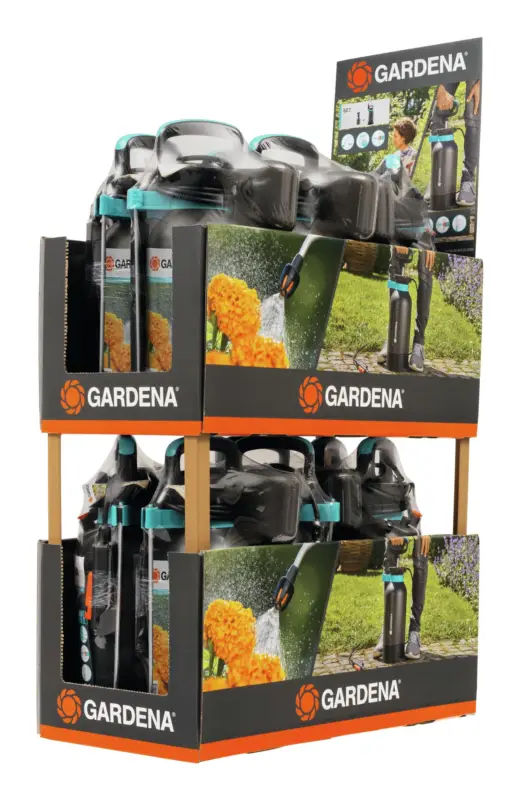 Preisknaller Gardena Drucksprüher 5L + Pumpsprüher 0,75L Display