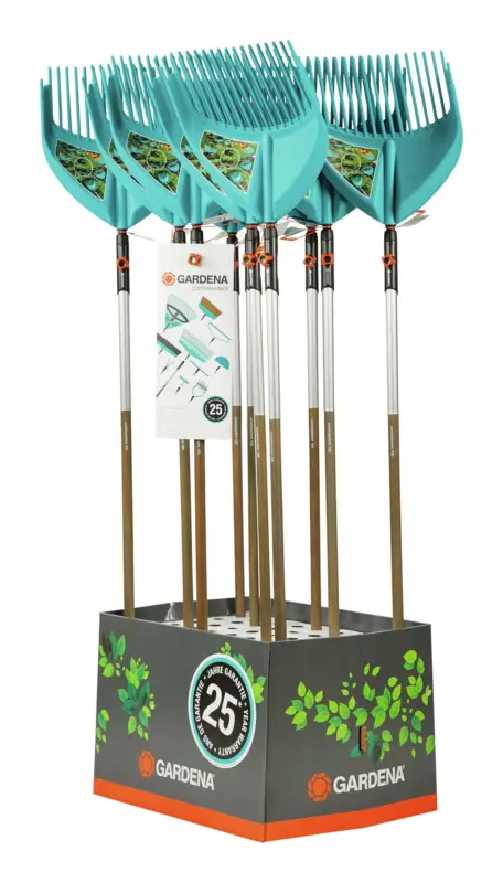 Beliebt Gardena Schaufel-Rechen+Stiel Aktion-Displaycombisystem