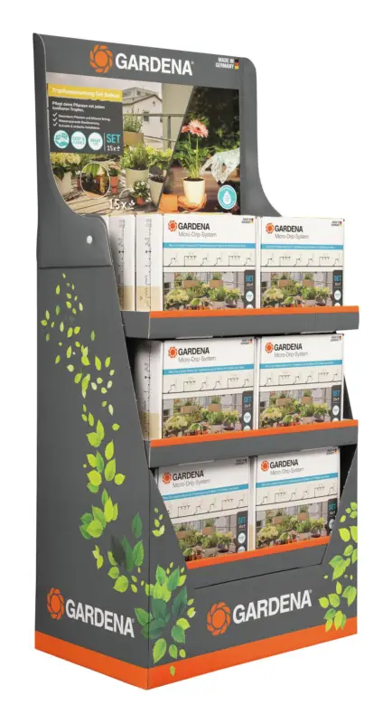 Gardena Tropfbewässerung-Set Balkon (15 Pflanzen) Micro-Drip-System Display Garantierte Lieferung