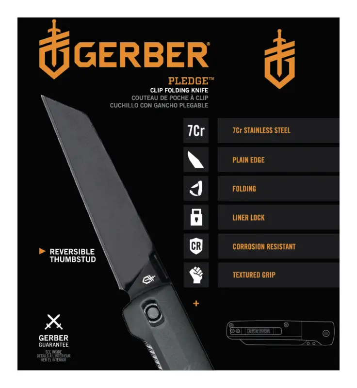 Gerber Klappmesser Pledge - Grey(Verpackungseinheit: 3Stück) Preisknaller
