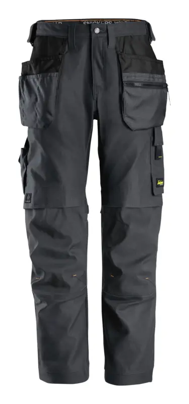 Billig Snickers Workwear Stretch-Arbeitshose Canvas+ 6224, 054, stahlgrau