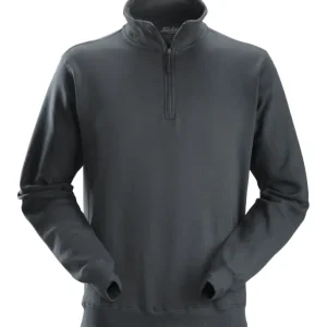 Zertifiziert Snickers Workwear Sweatshirt Troyer 2818, S, stahlgrau