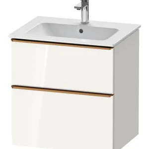 Knallerangebot Duravit D-Neo Waschtischunterschrank mit 2 Auszügen Griff Bronze Gebürstet 610 x 625 x 462 mm - Weiß Hochglanz