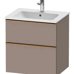 Neu Im Sortiment Duravit D-Neo Waschtischunterschrank mit 2 Auszügen Griff Bronze Gebürstet 610 x 625 x 462 mm - Basalt Matt