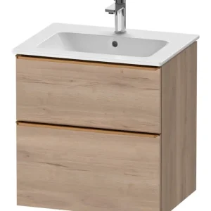 Duravit D-Neo Waschtischunterschrank mit 2 Auszügen Griff Bronze Gebürstet 610 x 625 x 462 mm - Eiche Marmoriert Matt Versand Am Gleichen Tag
