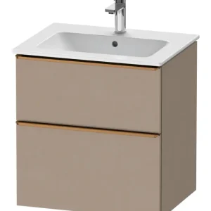 Schneller Versand Duravit D-Neo Waschtischunterschrank mit 2 Auszügen Griff Bronze Gebürstet 610 x 625 x 462 mm - Leinen Matt