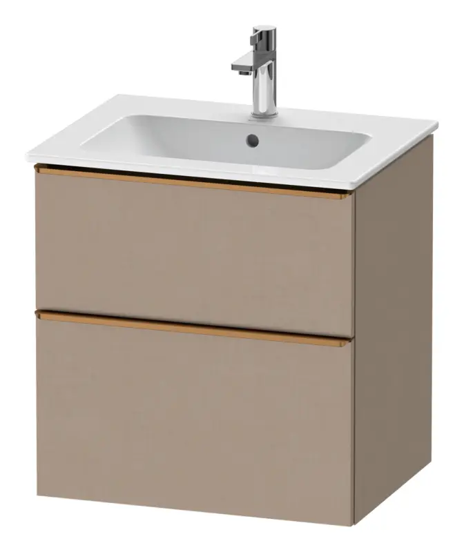 Schneller Versand Duravit D-Neo Waschtischunterschrank mit 2 Auszügen Griff Bronze Gebürstet 610 x 625 x 462 mm - Leinen Matt
