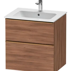 Garantierte Lieferung Duravit D-Neo Waschtischunterschrank mit 2 Auszügen Griff Bronze Gebürstet 610 x 625 x 462 mm - Nussbaum Natur Matt