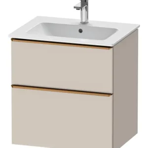 Geprüft Duravit D-Neo Waschtischunterschrank mit 2 Auszügen Griff Bronze Gebürstet 610 x 625 x 462 mm - Taupe Matt