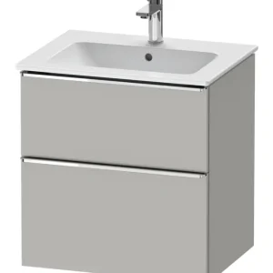 Beliebt Duravit D-Neo Waschtischunterschrank mit 2 Auszügen Griff Chrom Hochglanz 610 x 625 x 462 mm - Betongrau Matt