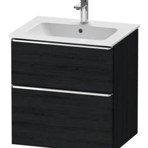 Top-Seller Duravit D-Neo Waschtischunterschrank mit 2 Auszügen Griff Chrom Hochglanz 610 x 625 x 462 mm - Eiche Schwarz Matt