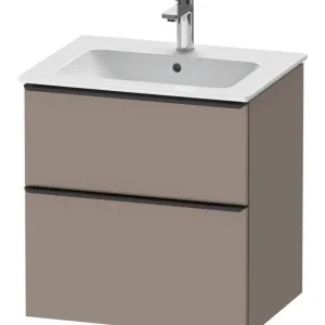 Abverkauf Duravit D-Neo Waschtischunterschrank mit 2 Auszügen Griff Diamantschwarz Matt 610 x 625 x 462 mm - Basalt Matt