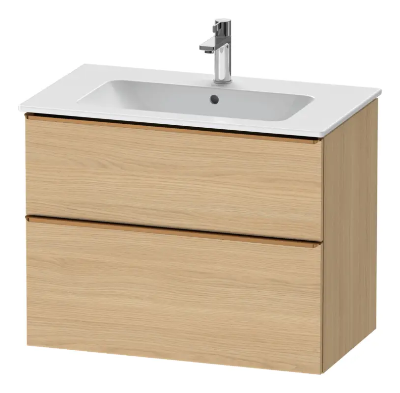 Sichere Zahlung Duravit D-Neo Waschtischunterschrank für 233683 mit 2 Auszügen Griff Bronze Gebürstet 810 x 625 x 462 mm - Eiche Natur Matt