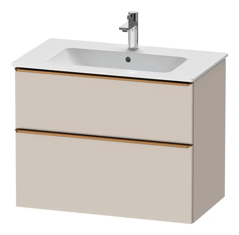 Sichere Zahlung Duravit D-Neo Waschtischunterschrank für 233683 mit 2 Auszügen Griff Bronze Gebürstet 810 x 625 x 462 mm - Taupe Matt
