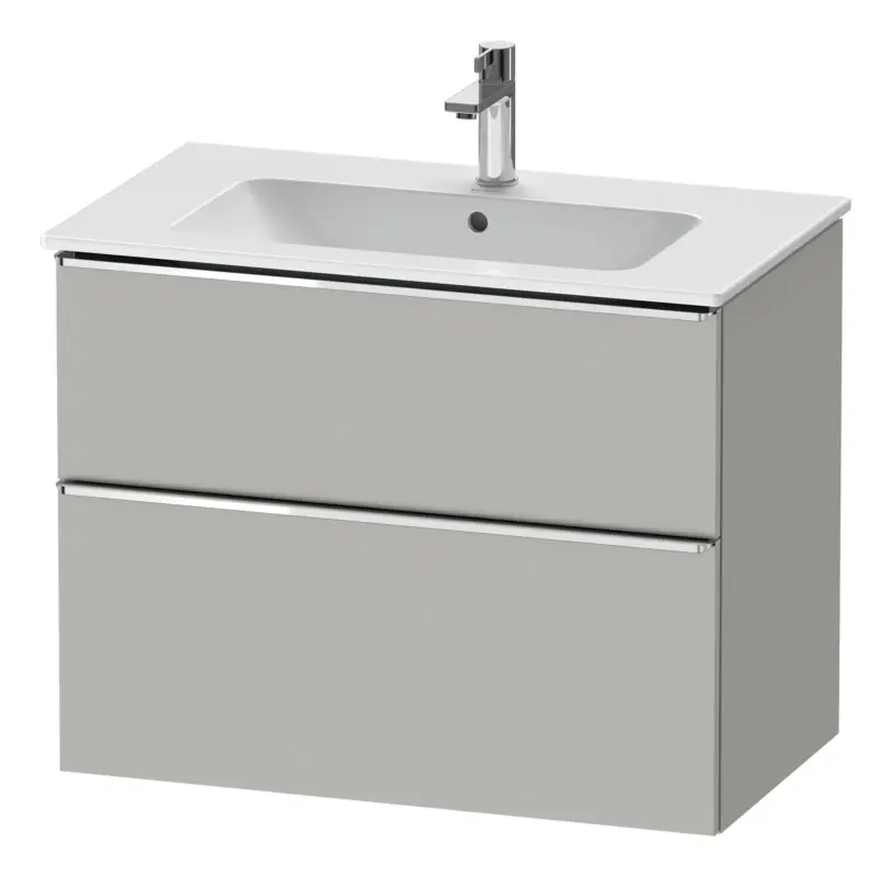 Duravit D-Neo Waschtischunterschrank für 233683 mit 2 Auszügen Griff Chrom Hochglanz 810 x 625 x 462 mm - Betongrau Matt Bestpreis