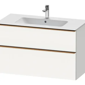 Zertifiziert Duravit D-Neo Waschtischunterschrank mit 2 Auszügen Griff Bronze Gebürstet 1010 x 625 x 462 mm - Weiß Matt