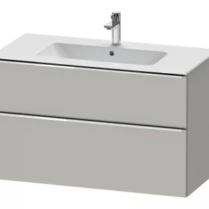 Aktuell Duravit D-Neo Waschtischunterschrank mit 2 Auszügen Griff Chrom Hochglanz 1010 x 625 x 462 mm - Betongrau Matt