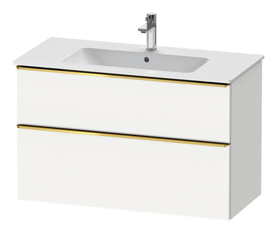Duravit D-Neo Waschtischunterschrank mit 2 Auszügen Griff Gold Poliert 1010 x 625 x 462 mm - Weiß Matt Jetzt Bestellen
