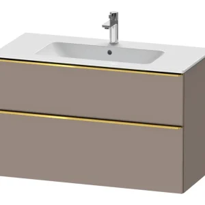 Versand Am Gleichen Tag Duravit D-Neo Waschtischunterschrank mit 2 Auszügen Griff Gold Poliert 1010 x 625 x 462 mm - Basalt Matt
