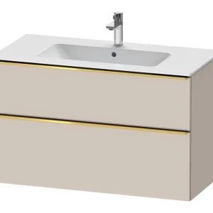 Angebot Duravit D-Neo Waschtischunterschrank mit 2 Auszügen Griff Gold Poliert 1010 x 625 x 462 mm - Taupe Matt