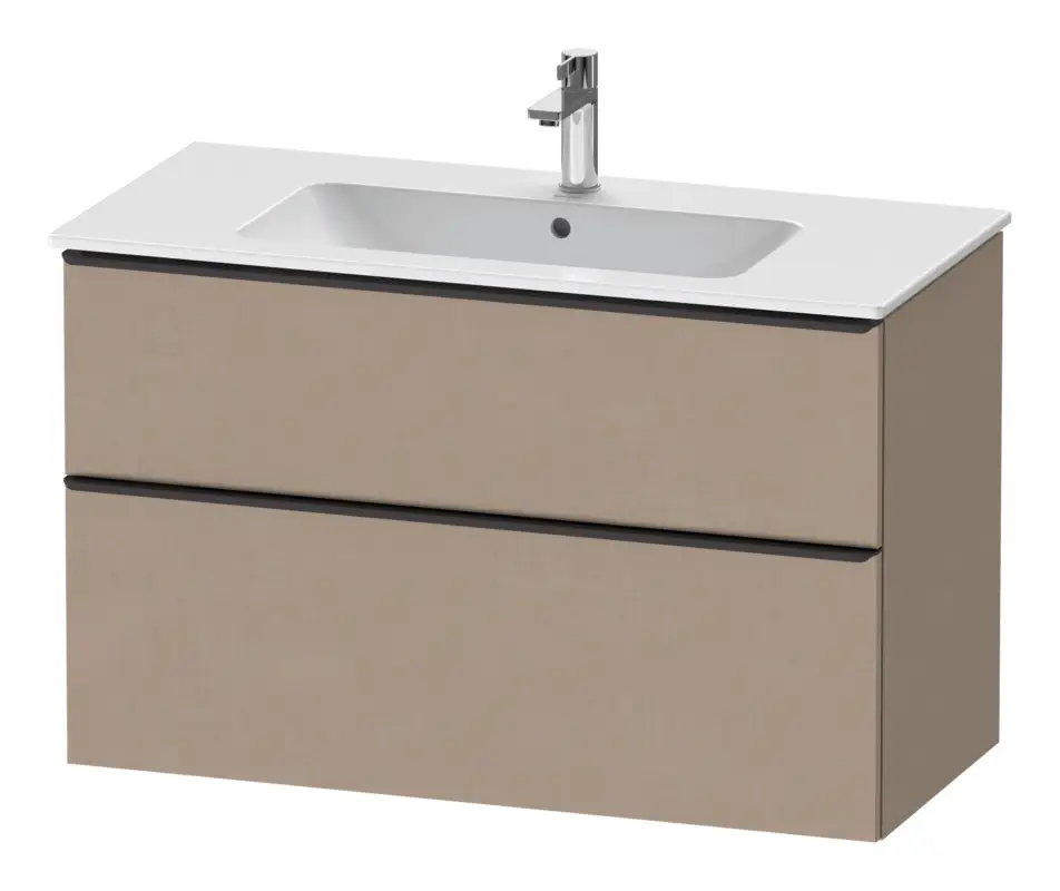 Duravit D-Neo Waschtischunterschrank mit 2 Auszügen Griff Diamantschwarz Matt 1010 x 625 x 462 mm - Leinen Matt Nur Für Kurze Zeit