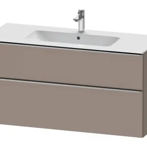 Abverkauf Duravit D-Neo Waschtischunterschrank mit 2 Auszügen Griff Edelstahl Gebürstet 1210 x 625 x 462 mm - Basalt Matt
