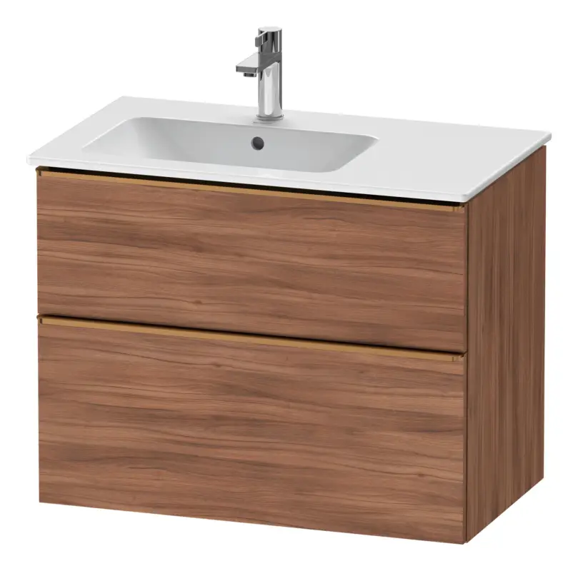Duravit D-Neo Waschtischunterschrank für 234583 mit 2 Auszügen Griff Bronze Gebürstet 810 x 625 x 462 mm - Nussbaum Natur Matt Rabatt