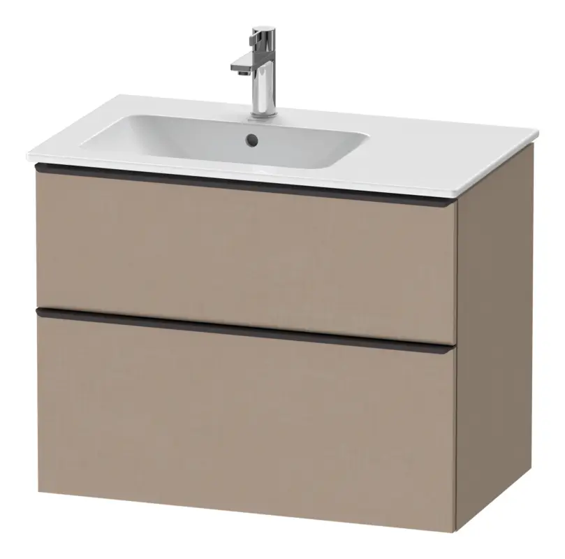 Sichere Zahlung Duravit D-Neo Waschtischunterschrank für 234583 mit 2 Auszügen Griff Diamantschwarz Matt 810 x 625 x 462 mm - Leinen Matt