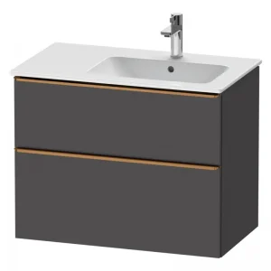 Angebot Duravit D-Neo Waschtischunterschrank mit 2 Auszügen Griff Bronze Gebürstet 810 x 625 x 462 mm - Graphit Matt