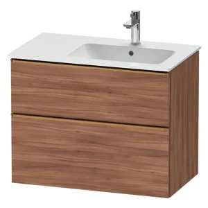 Angebot Duravit D-Neo Waschtischunterschrank mit 2 Auszügen Griff Bronze Gebürstet 810 x 625 x 462 mm - Nussbaum Natur Matt