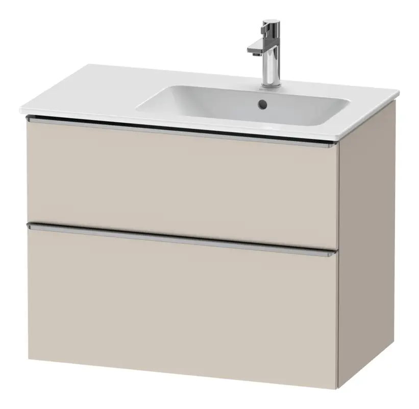 Direkt Vom Hersteller Duravit D-Neo Waschtischunterschrank mit 2 Auszügen Griff Edelstahl Gebürstet 810 x 625 x 462 mm - Taupe Matt