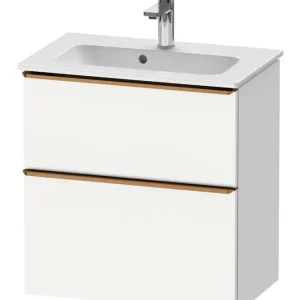 Versand Am Gleichen Tag Duravit D-Neo Waschtischunterschrank mit 2 Auszügen Griff Bronze Gebürstet 610 x 625 x 372 mm - Weiß Matt