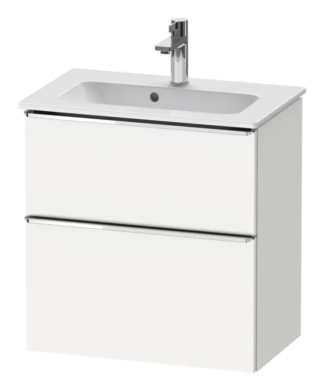 Duravit D-Neo Waschtischunterschrank mit 2 Auszügen Griff Chrom Hochglanz 610 x 625 x 372 mm - Weiß Matt Angebot