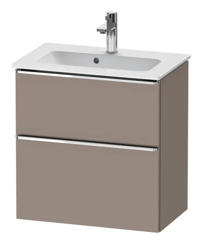Echt Duravit D-Neo Waschtischunterschrank mit 2 Auszügen Griff Chrom Hochglanz 610 x 625 x 372 mm - Basalt Matt