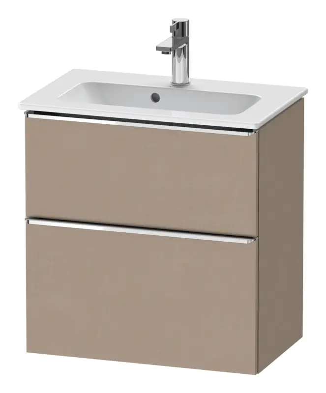Neu Im Sortiment Duravit D-Neo Waschtischunterschrank mit 2 Auszügen Griff Chrom Hochglanz 610 x 625 x 372 mm - Leinen Matt