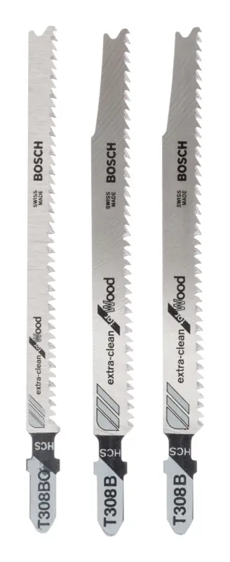 Sonderangebot Bosch Zubehör Stichsägeblatt-Set Einnockenschaft bestehend aus T 308 B (2x) & T 308 BO, 3-teilig(Verpackungseinheit: 5Sets)