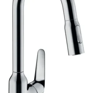 Begrenztes Angebot Hansgrohe Focus M42 Einhebel-Küchenmischer 220 2jet mit Ausziehbrause - Chrom