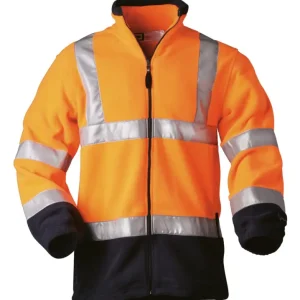 Elysee Warn-Fleecejacke Benedikt Größe XL orange / marine Abverkauf