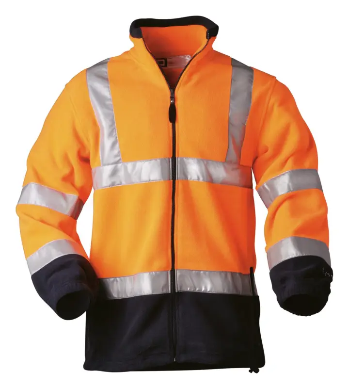Elysee Warn-Fleecejacke Benedikt Größe XL orange / marine Abverkauf