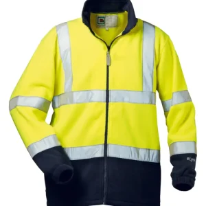 Elysee Warn-Fleecejacke Valentin Größe M gelb / marine Geprüft