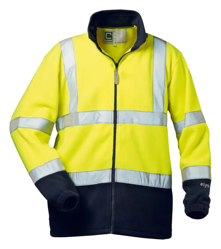 Elysee Warn-Fleecejacke Valentin Größe M gelb / marine Geprüft