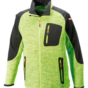 Fortis Strickjacke Softshell Größe M limegreen / schwarz Geprüft