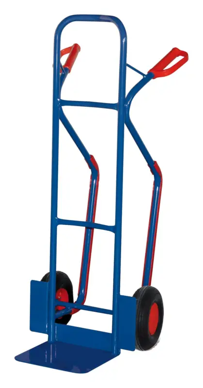 Garantierte Lieferung VARIOfit Stapelkarre 250 kg Schaufel 250 x 320 mm mit Luftbereifung und Kufe