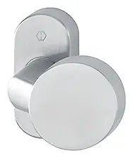 Hoppe Edelstahl-Knopfrosette E58G/55, fest, für Profiltüren - matt Bestseller