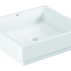 Grohe Cube Keramik Aufsatzschale ohne Hahnloch ohne Überlauf 500 x 470 mm - Alpinweiß mit PureGuard Top-Seller