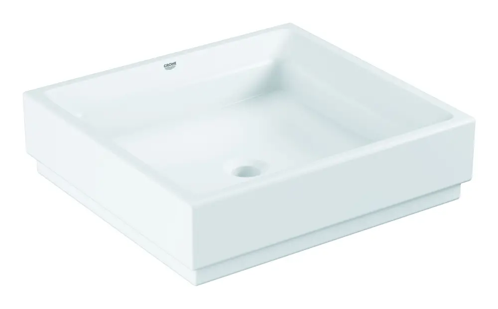 Grohe Cube Keramik Aufsatzschale ohne Hahnloch ohne Überlauf 500 x 470 mm - Alpinweiß mit PureGuard Top-Seller